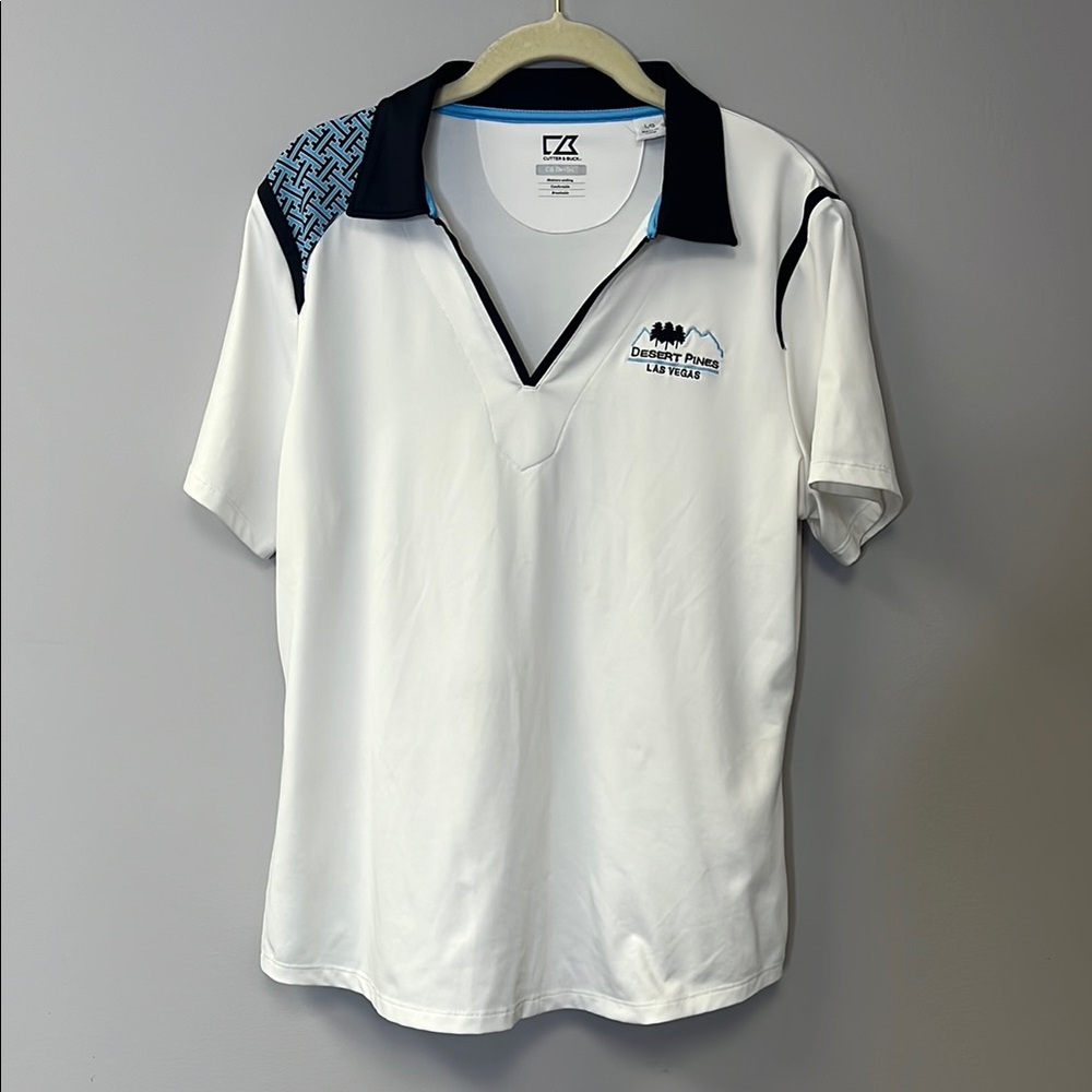 Cutter & Buck White Polo Shirt Classic Design